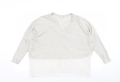 Zara Womens Ivory   Basic T-Shirt Size 12