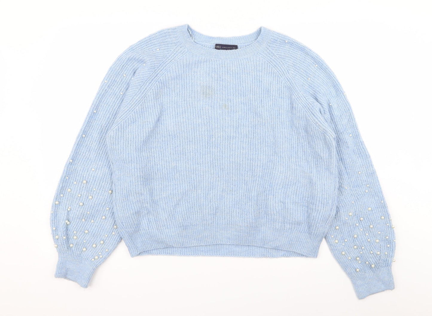 M&S Womens Blue   Pullover Jumper Size M