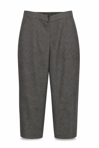 Preworn Womens Brown Houndstooth  Trousers  Size 14 L24 in - Stretch waistband