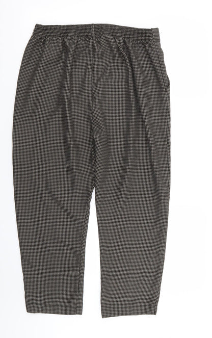 Preworn Womens Brown Houndstooth  Trousers  Size 14 L24 in - Stretch waistband