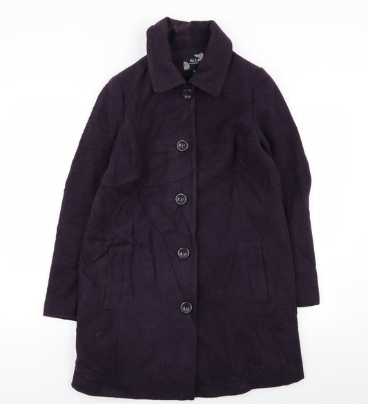 isle Womens Purple   Overcoat Coat Size 10