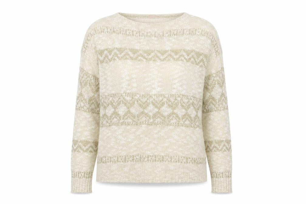 Krisp Womens Gold Striped  Pullover Jumper Size S