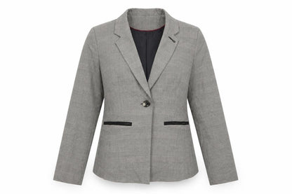 Tu Womens Grey Check  Jacket Blazer Size 12