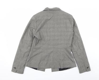Tu Womens Grey Check  Jacket Blazer Size 12