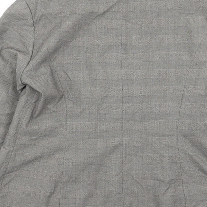 Tu Womens Grey Check  Jacket Blazer Size 12