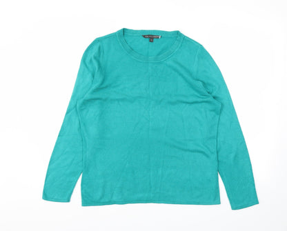 Preloved Love Knitwear Womens Green   Pullover Jumper Size 14 - Front