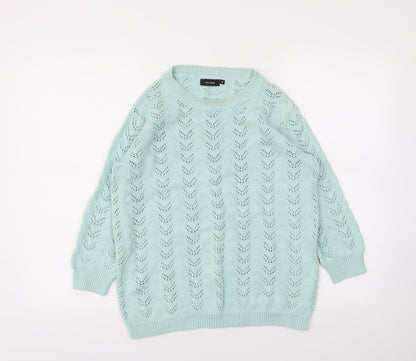 Mia Moda Womens Blue   Pullover Jumper Size M
