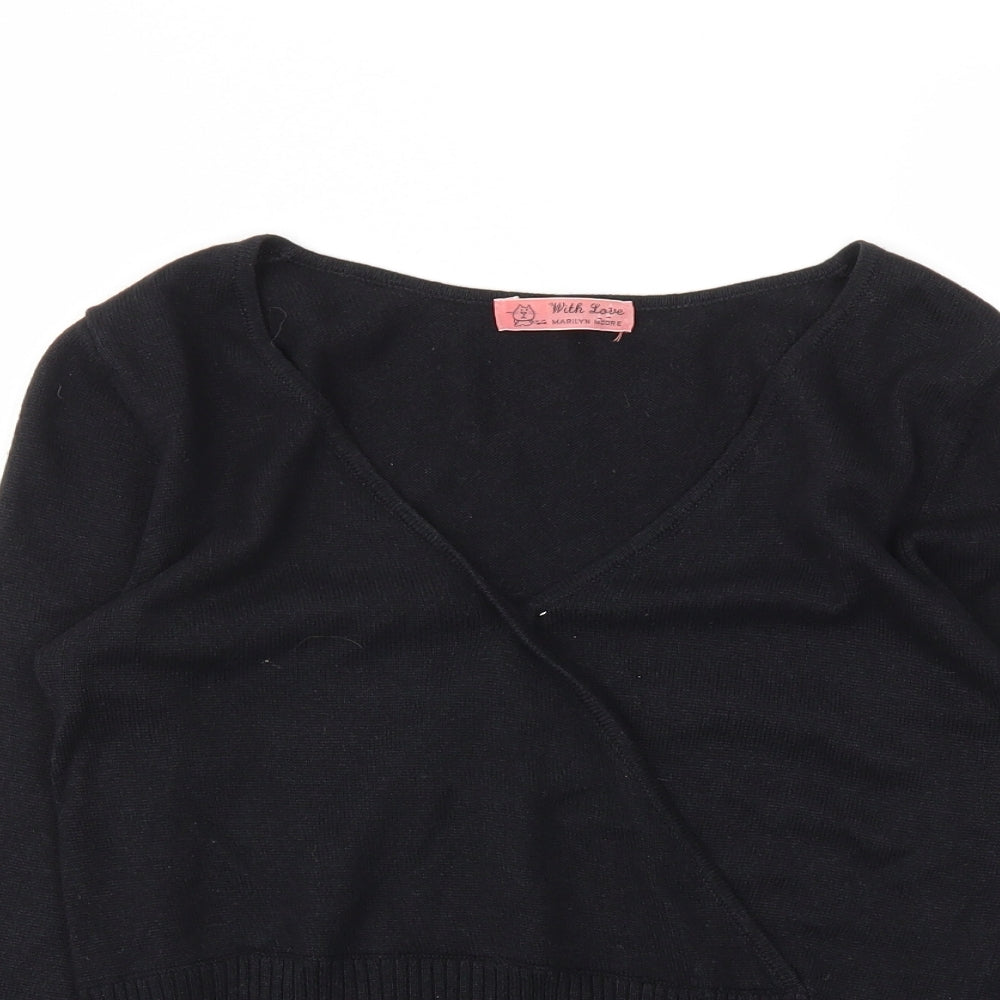 WITH LOVE Womens Black   Basic T-Shirt Size M