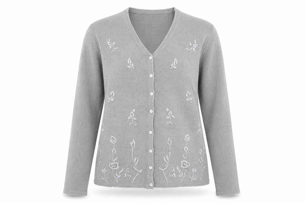 Bonmarché Womens Grey Cardigan Jumper Size M