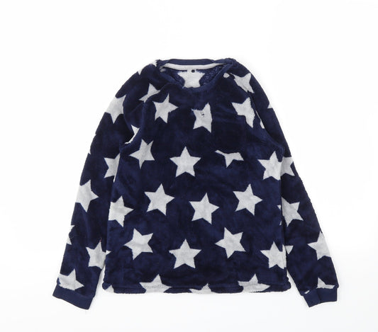 George Girls Blue Argyle/Diamond  Top Pyjama Top Size 10-11 Years