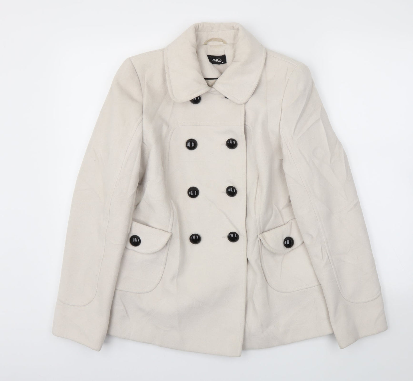 M&Co Womens Ivory   Jacket Coat Size 10