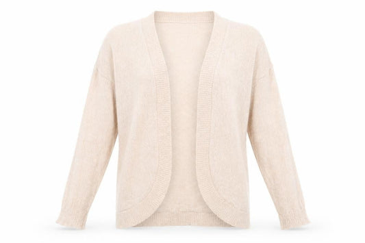 Front view of fashion express women’s pink cardigan jumper, size S