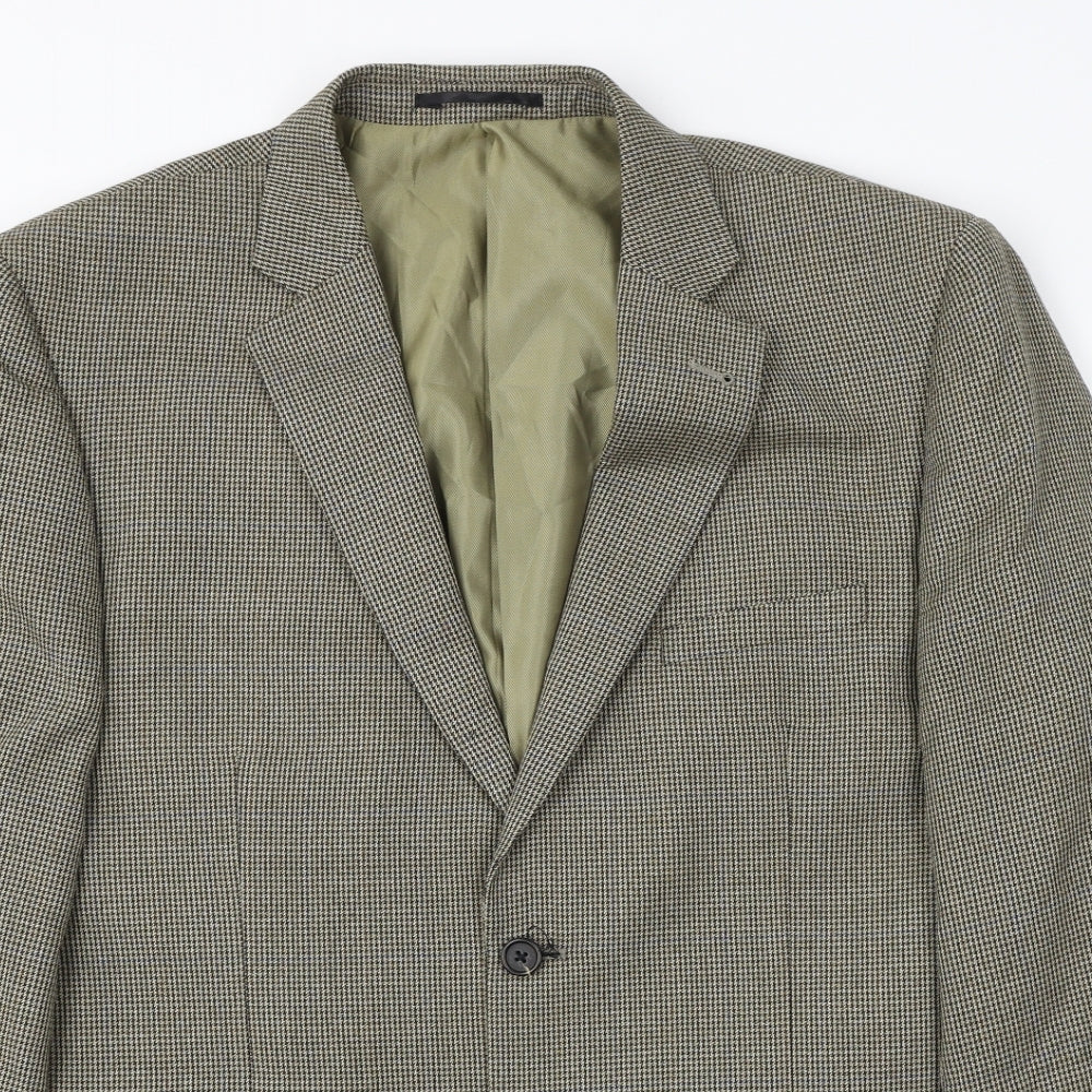 Charlton Gray   Mens Brown Check  Jacket Blazer Size 44