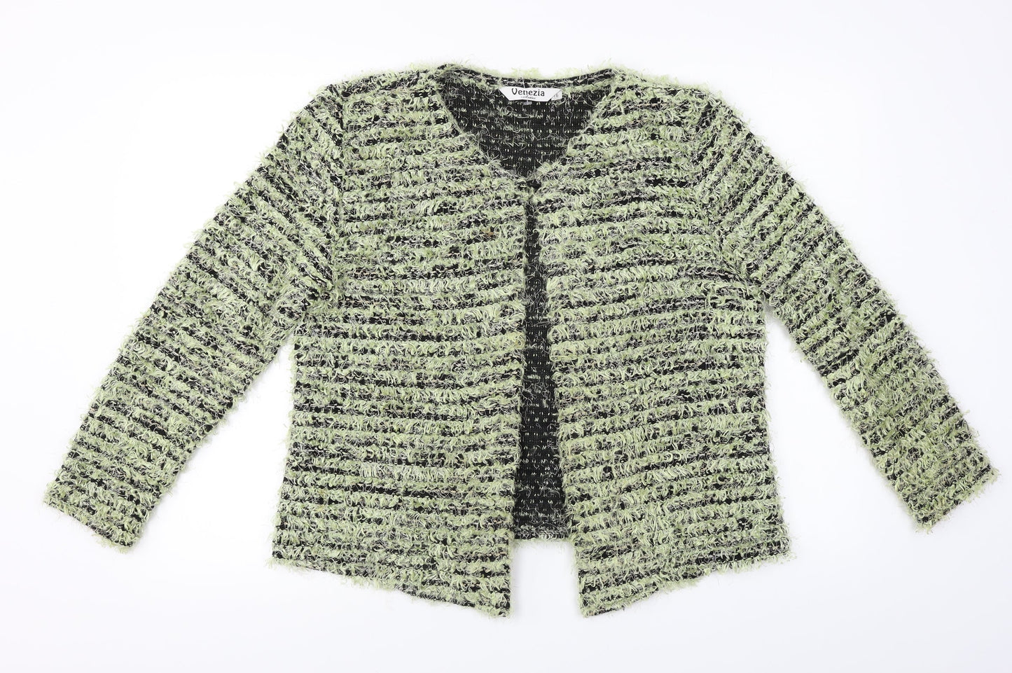 Venezia  Womens Green Paisley  Cardigan Jumper Size 16
