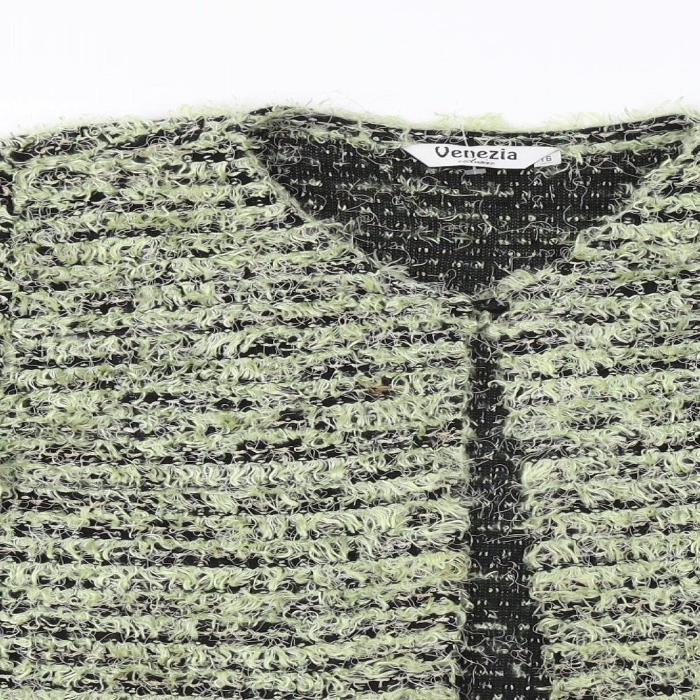 Venezia  Womens Green Paisley  Cardigan Jumper Size 16