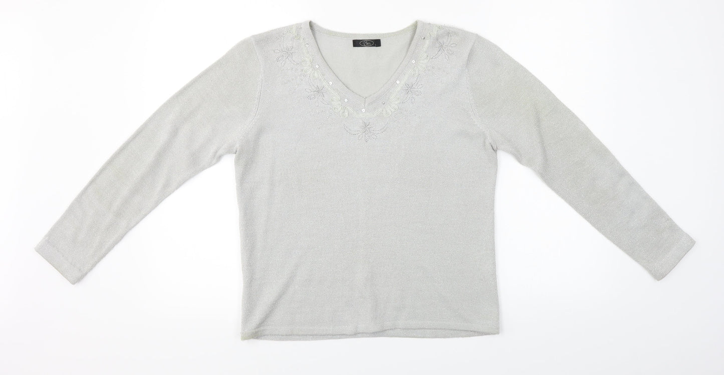 BM  Womens Grey   Basic T-Shirt Size S