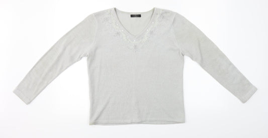BM  Womens Grey   Basic T-Shirt Size S