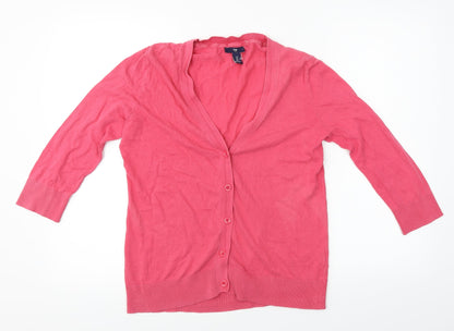 Preloved Gap  Womens Pink   Cardigan Jumper Size S - Front