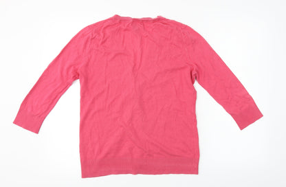 Preloved Gap  Womens Pink   Cardigan Jumper Size S - Back