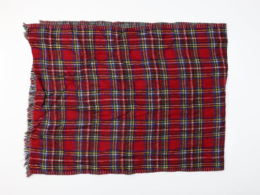 Preworn  Unisex Red Check   Scarf
