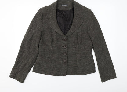 Additional front view of ALEX&CO women’s brown jacket blazer, size M