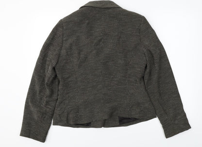 Back view of ALEX&CO women’s brown jacket blazer, size M