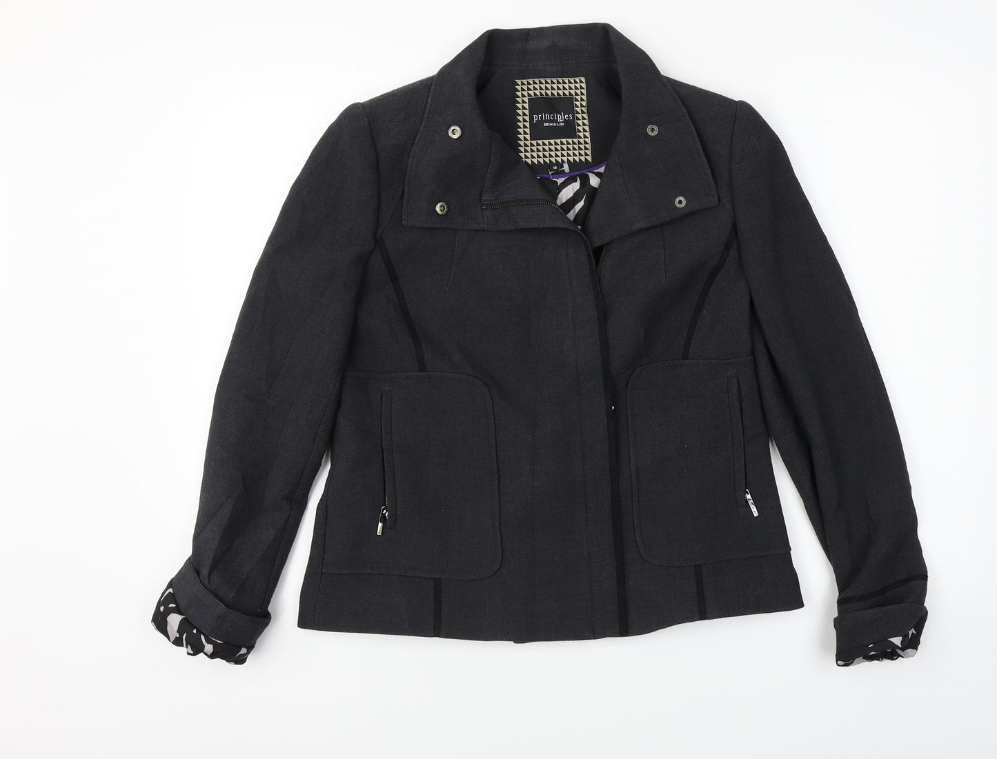 Principles  Womens Grey   Jacket Coat Size 12