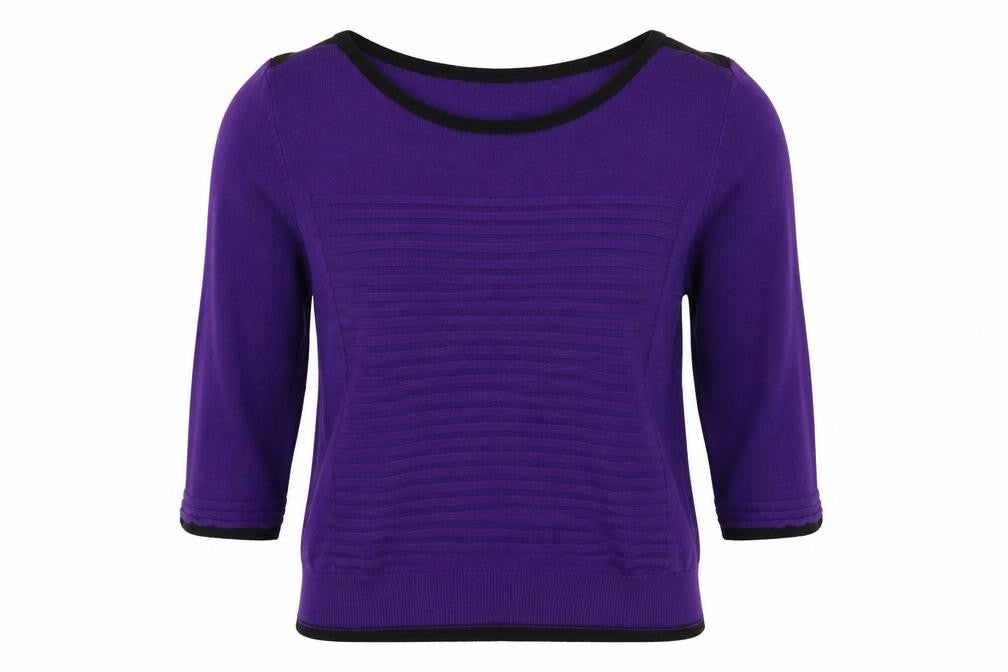 JUST ELEGANCE Womens Purple   Basic Polo Size M