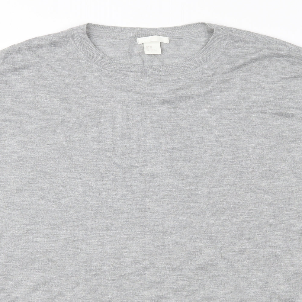 H&M Womens Grey   Pullover Jumper Size M