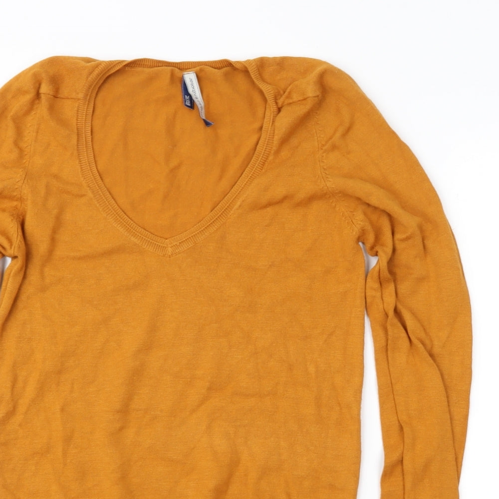Bershka Womens Orange   Pullover Jumper Size M