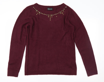 Laura Scott Womens Red   Pullover Jumper Size 16