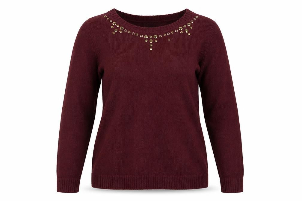 Laura Scott Womens Red   Pullover Jumper Size 16