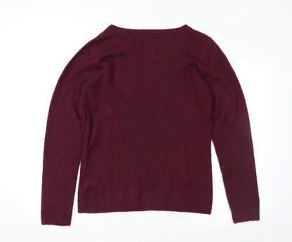 Laura Scott Womens Red   Pullover Jumper Size 16