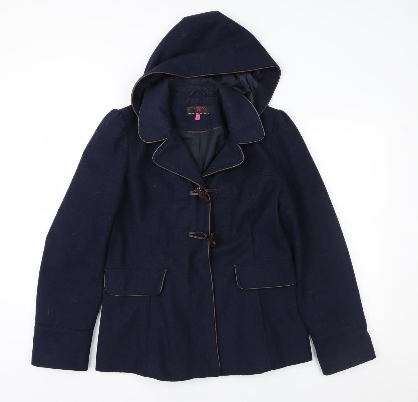 New Look Womens Blue   Overcoat Coat Size 10
