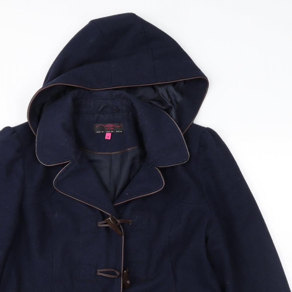 New Look Womens Blue   Overcoat Coat Size 10