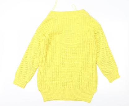 Tu Womens Yellow   Pullover Jumper Size 8
