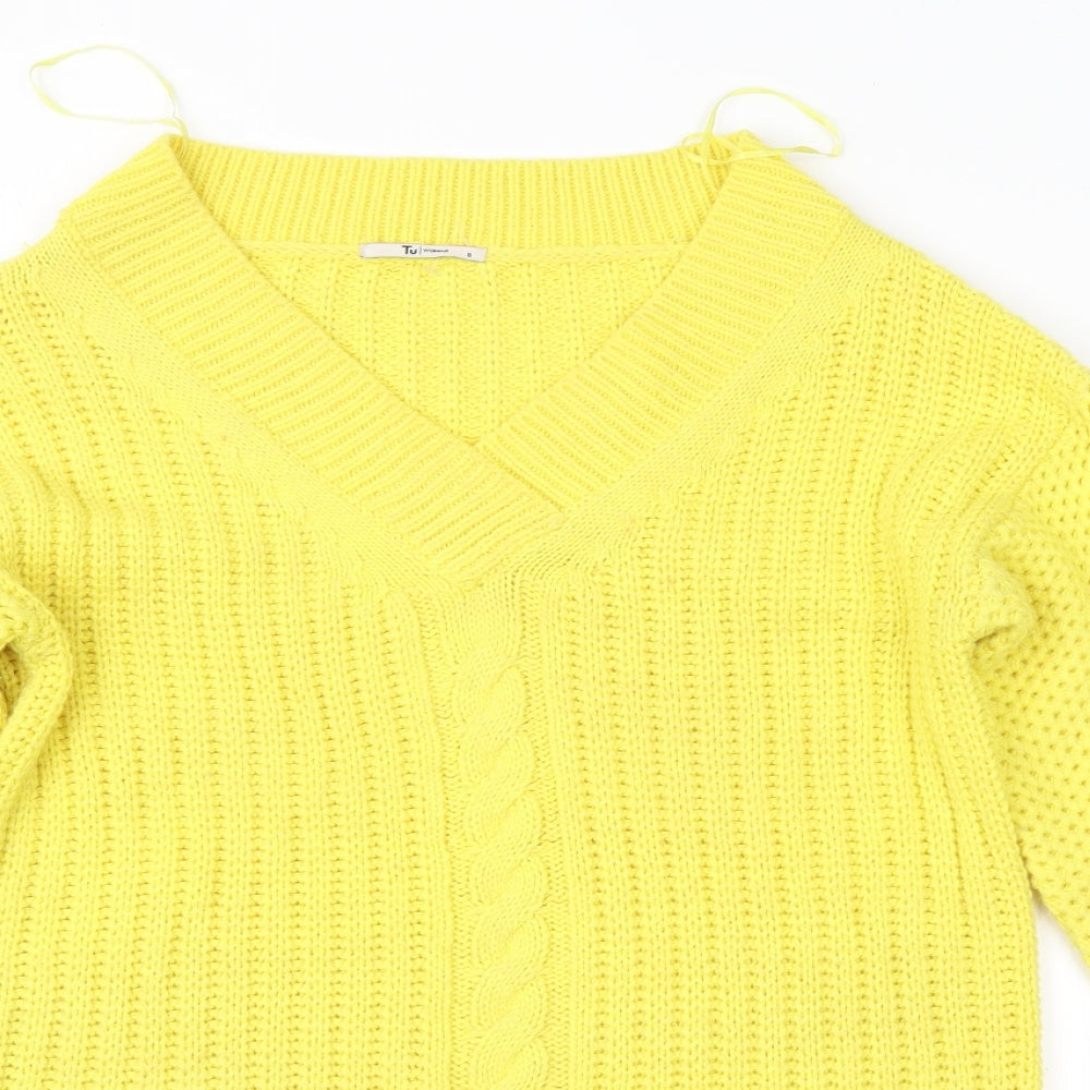 TU Womens Yellow   Pullover Jumper Size 8