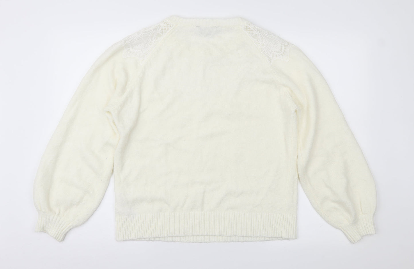 Dorothy Perkins Womens Ivory   Pullover Jumper Size 12