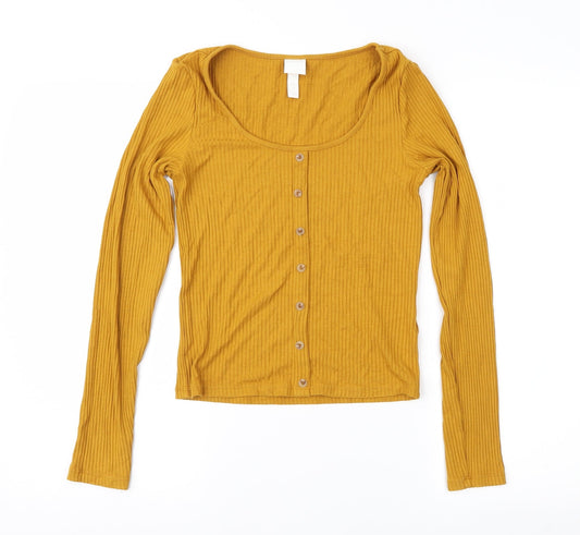 H&M Womens Orange   Pullover Jumper Size S