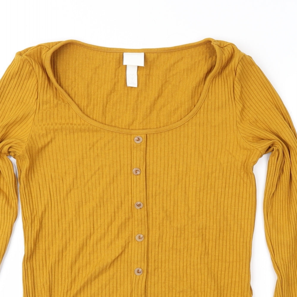H&M Womens Orange   Pullover Jumper Size S