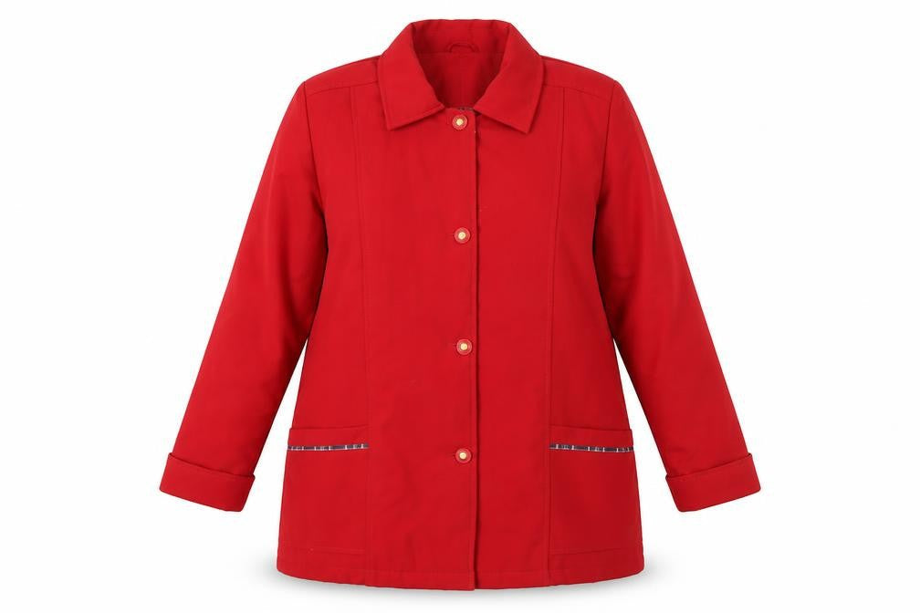 Damart Womens Red   Overcoat Coat Size 16