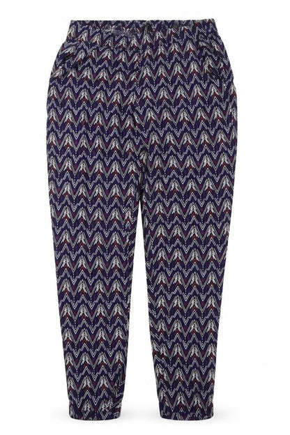 Divided Womens Purple Geometric  Trousers  Size 10 L28 in