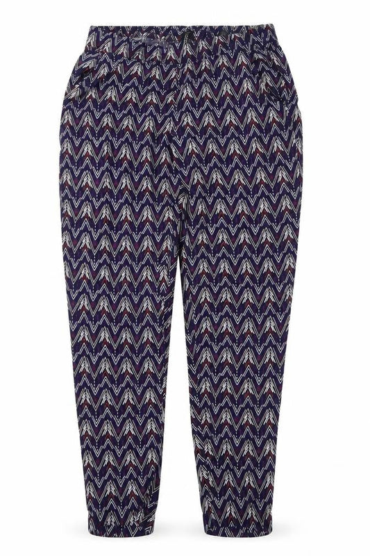 Divided Womens Purple Geometric  Trousers  Size 10 L28 in