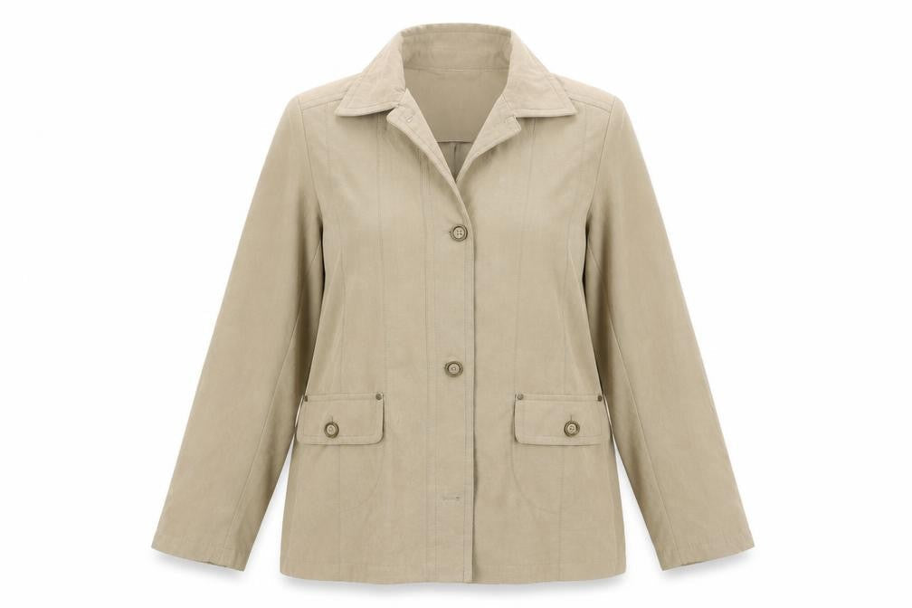 EWM Womens Beige   Jacket Coat Size 12
