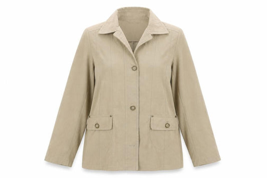 EWM Womens Beige   Jacket Coat Size 12