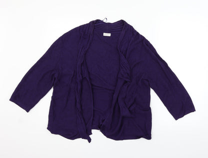 Preloved MINUTE Womens Purple   Cardigan Jumper Size 12 - Front
