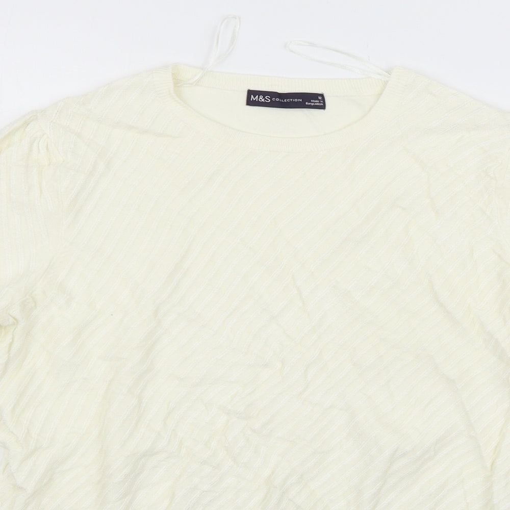 Marks and Spencer Womens Beige   Pullover Jumper Size 12