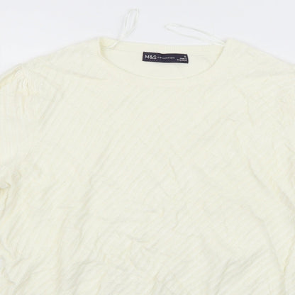Marks & Spencer Womens Beige   Pullover Jumper Size 12