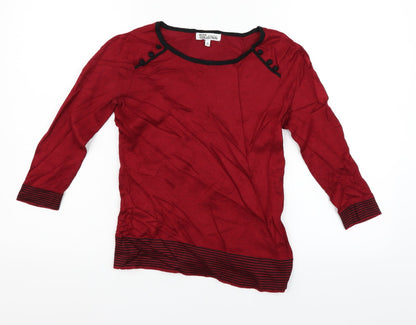 Debenhams Womens Red   Pullover Jumper Size 8