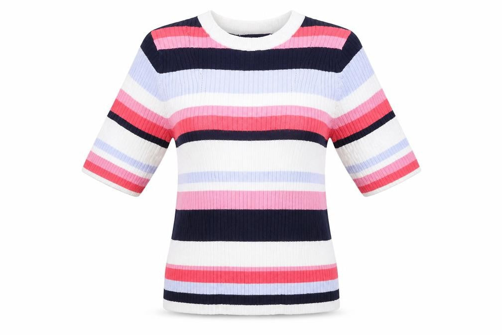 Marks & Spencer Womens Pink Striped  Pullover Jumper Size 10